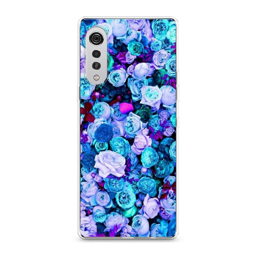 

Чехол на LG Velvet 4G "Цветочный ковер", Фиолетовый, 84450-2