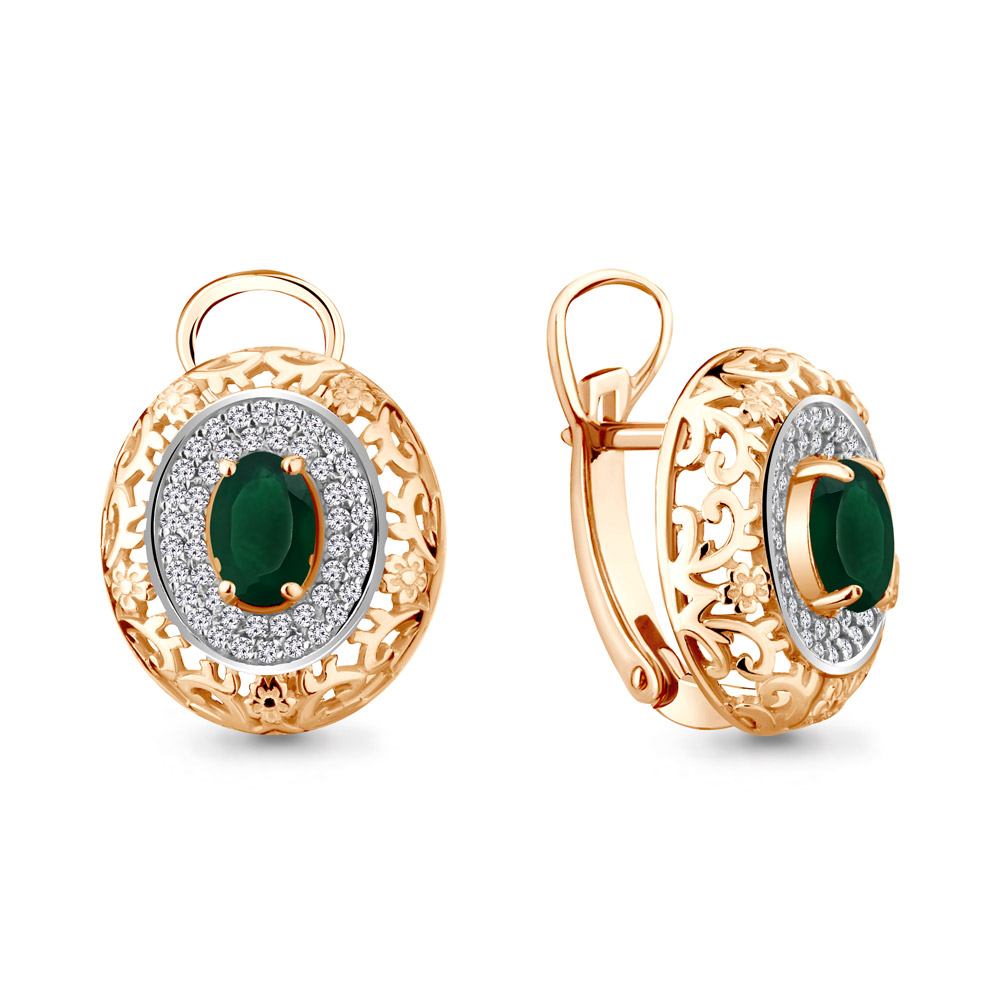 

Серьги из серебра с агатом Aquamarine 4439009А_925_з, 4439009А_925_з