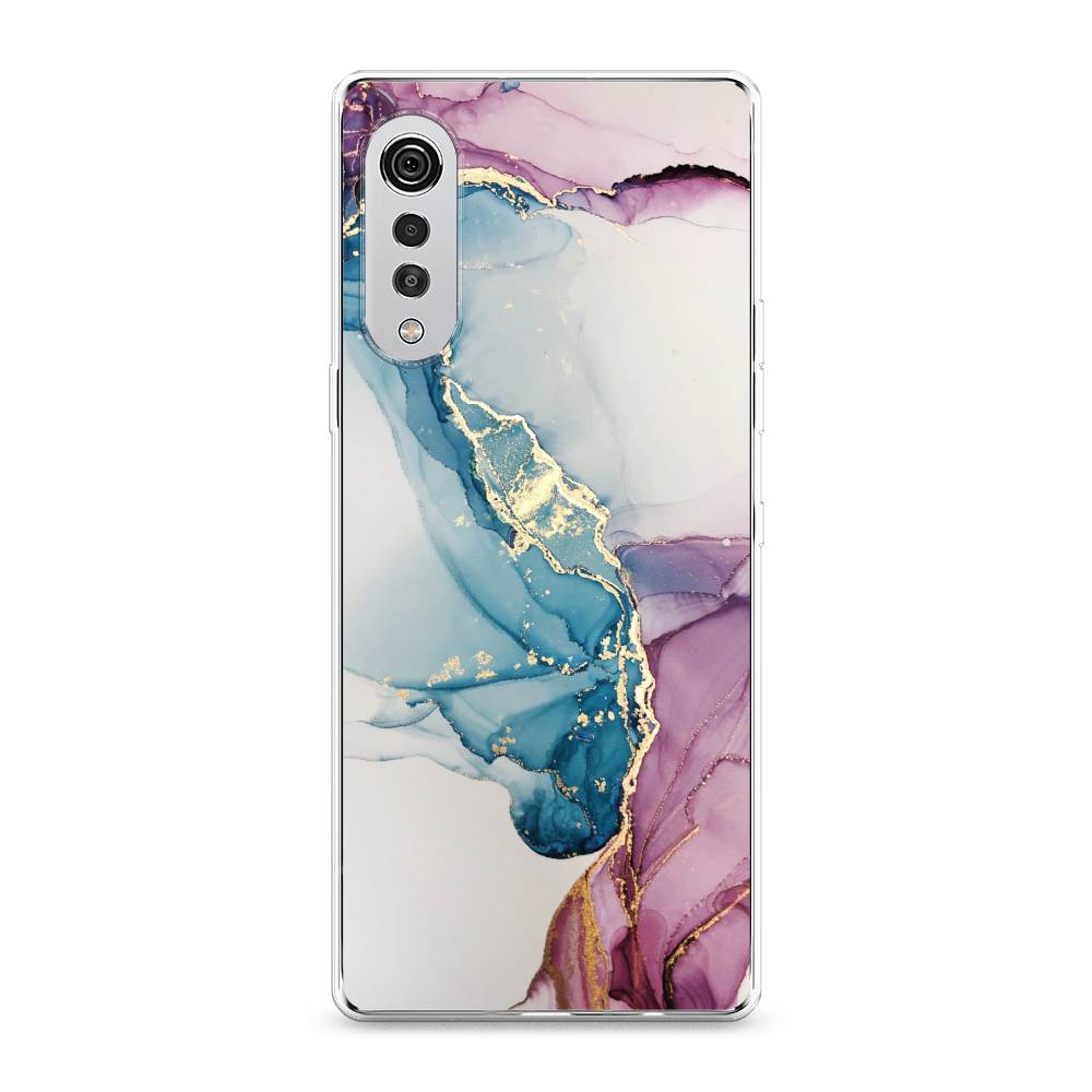 

Чехол на LG Velvet 4G "Розовые разводы рисунок", 84450-3