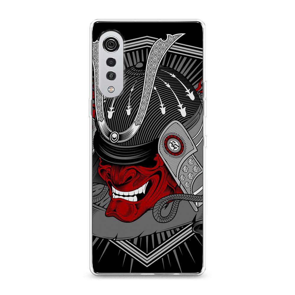 

Чехол на LG Velvet 4G "Красная маска самурая", Белый;красный;черный, 84450-4