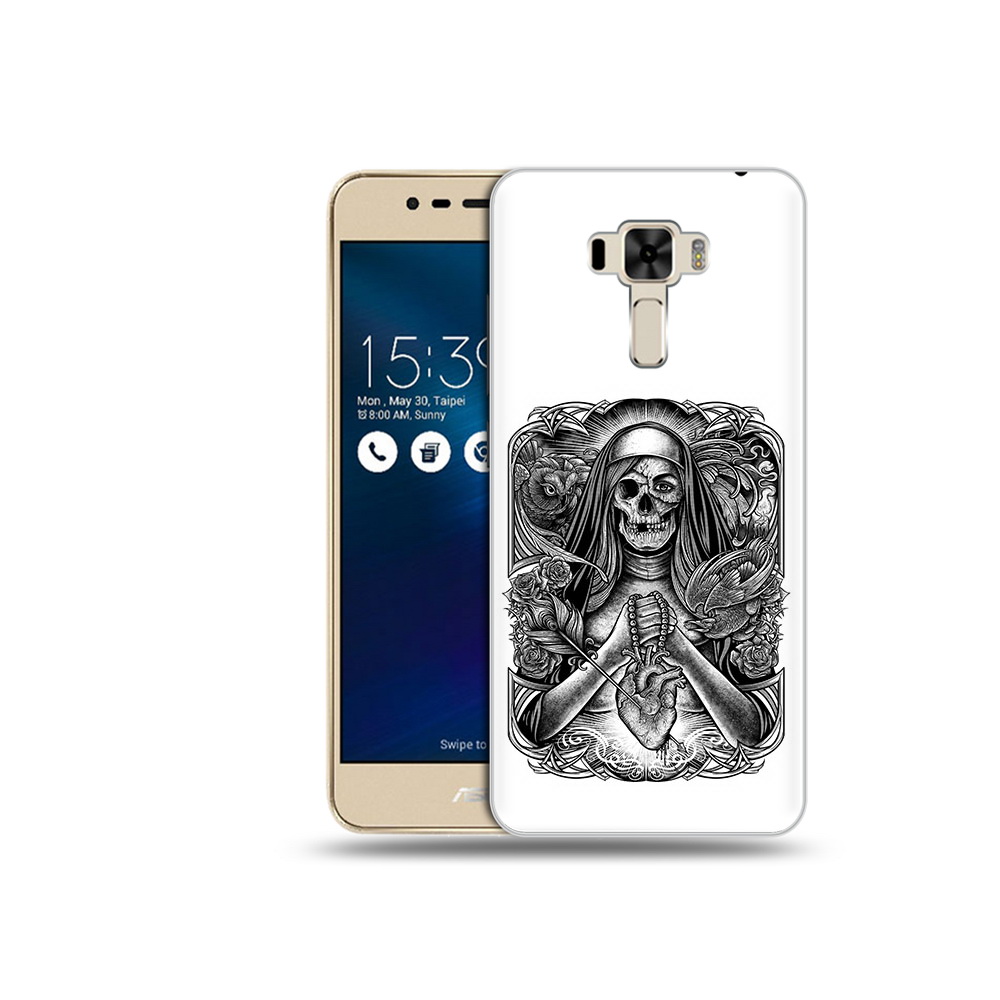 Чехол MyPads Tocco для Asus ZenFone 3 скелет с сердцем (PT40480.655.603)