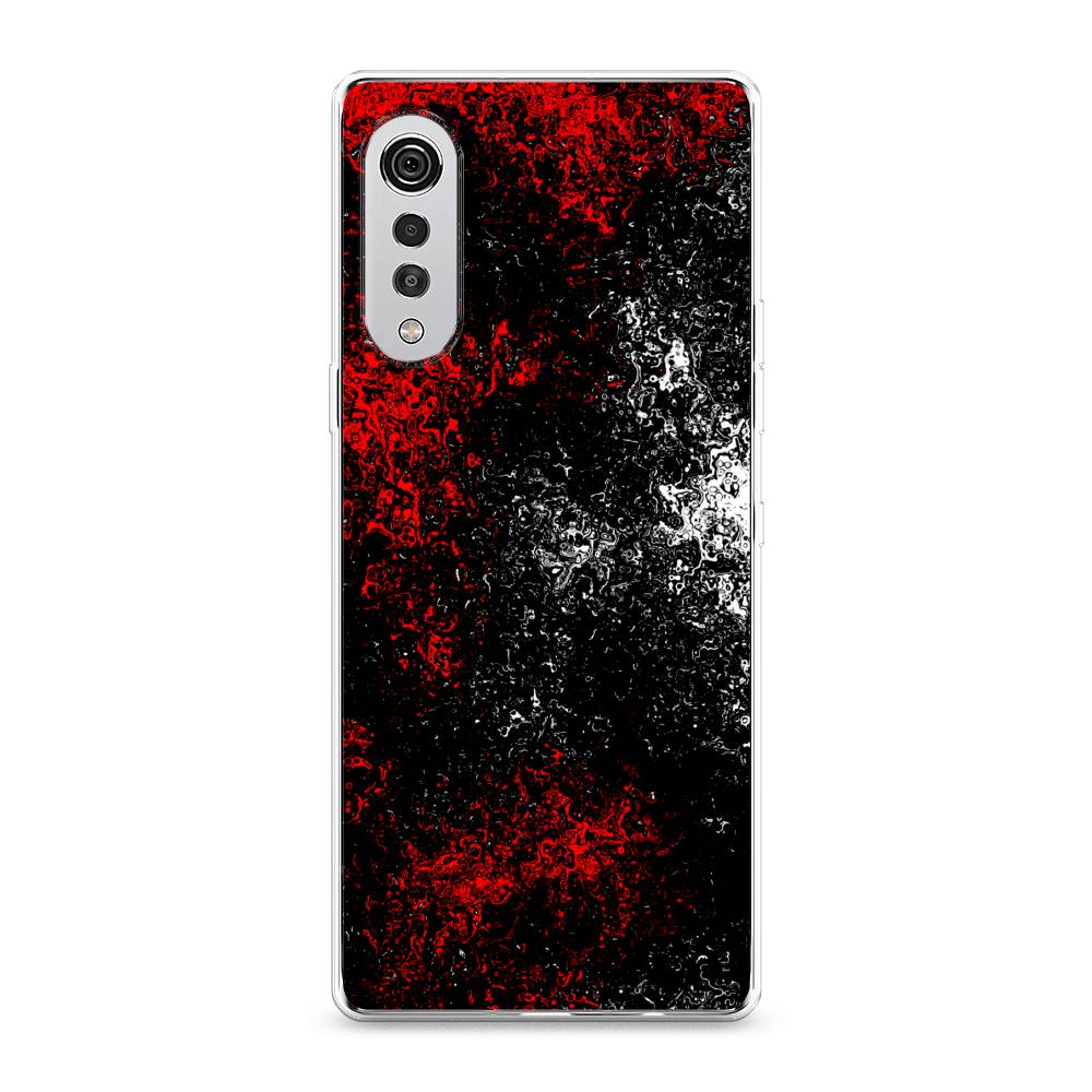 

Чехол на LG Velvet 4G "Монотипия", Красный;черный;белый, 84450-3