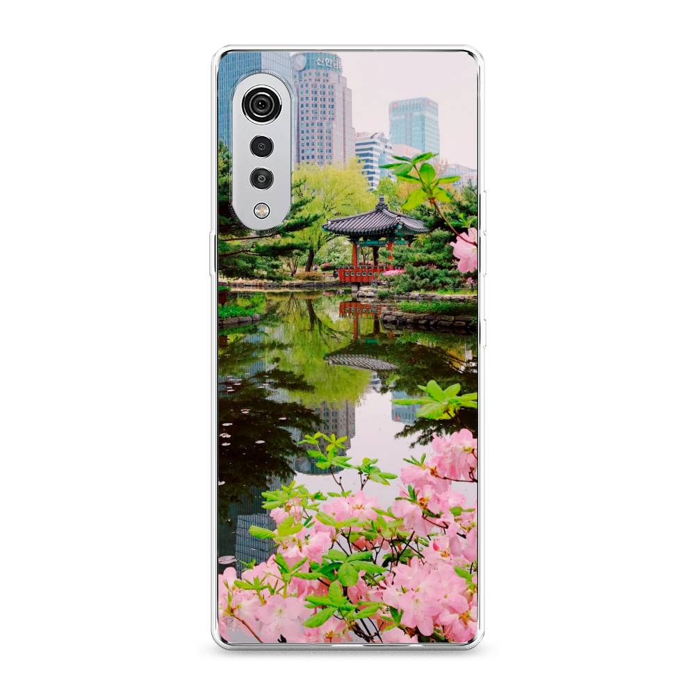 фото Чехол на lg velvet 4g "сакура возле озера" case place