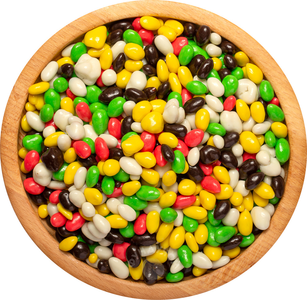 Семечки в цветном шоколаде ФУНДУЧОК 1 кг.