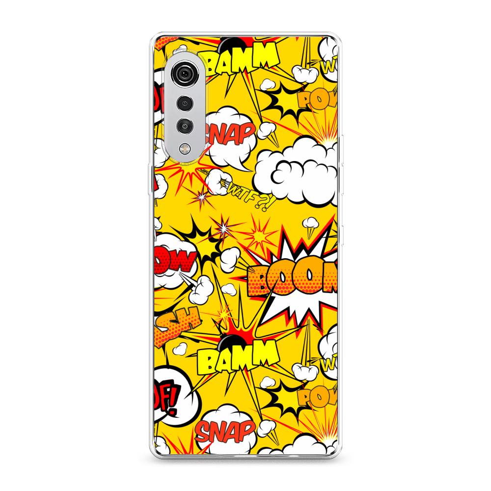

Чехол на LG Velvet 4G "Поп Арт эффекты", Желтый;белый;оранжевый, 84450-6