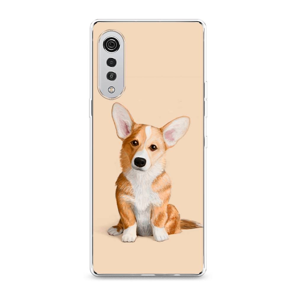 

Чехол на LG Velvet 4G "Грустный Корги", Коричневый;бежевый, 84450-1