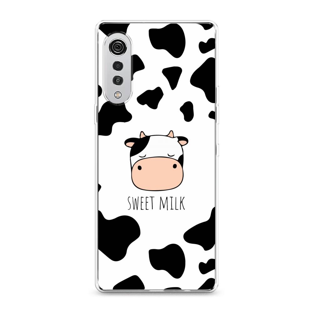 

Чехол на LG Velvet 4G "Sweet milk", Розовый;белый;черный, 84450-1