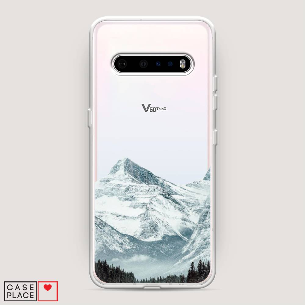 

Чехол на LG V60 "Горы арт 1", Белый;зеленый, 84250-2
