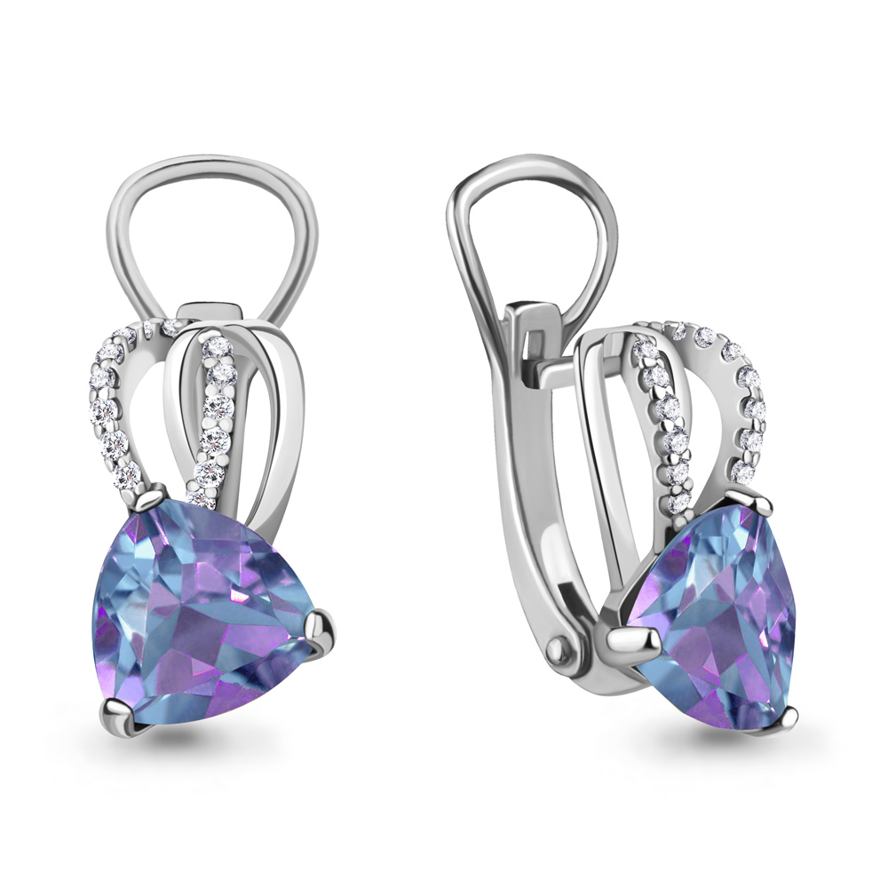 

Серьги из серебра с алекситом Aquamarine 4438425А_925_р, 4438425А_925_р