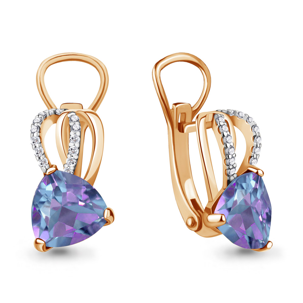 

Серьги из серебра с алекситом Aquamarine 4438425А_925_з, 4438425А_925_з