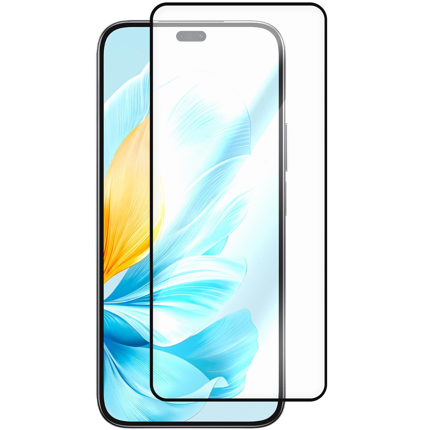 

Стекло защитное гибридное Krutoff Full Glue Premium для Honor 200 Lite