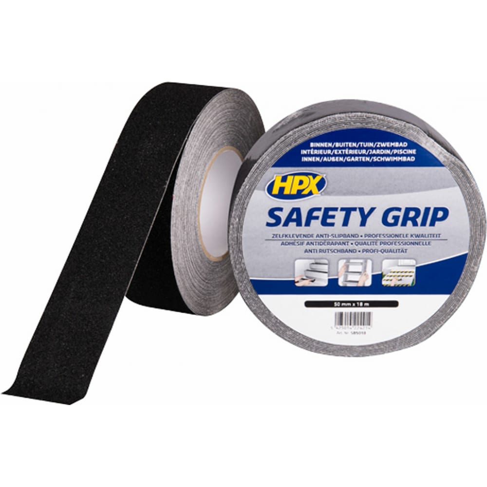 HPX SB5018 Лента безопасности SAFETY GRIP 50мм х 18м черная 5425014224214