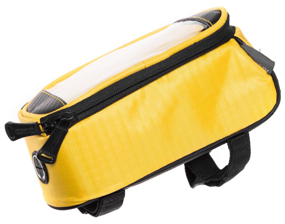 фото Велосипедная сумка roswheel на раму 195-90-100 мм желтая (в комплекте аудио переходник)