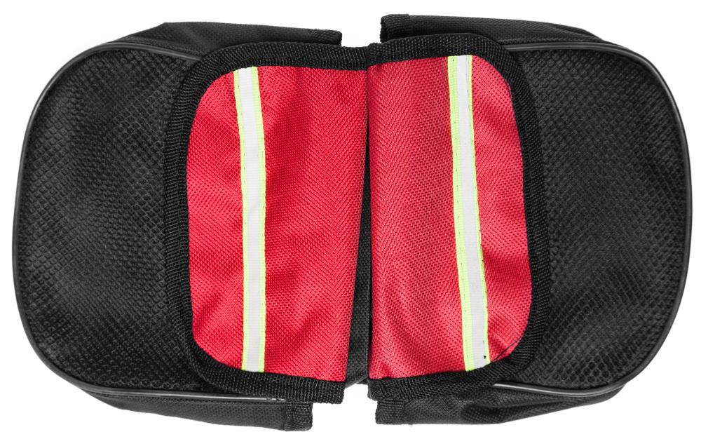 фото Двойная велосипедная сумка на раму 150-120-40 мм (красный) shimano