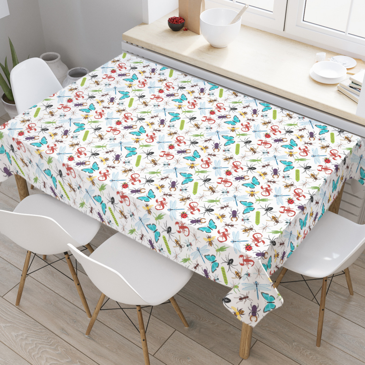 

Скатерть прямоугольная JoyArty "Разнообразная энтомология" из оксфорда, 180x145 см, Голубой, Разнообразная энтомология
