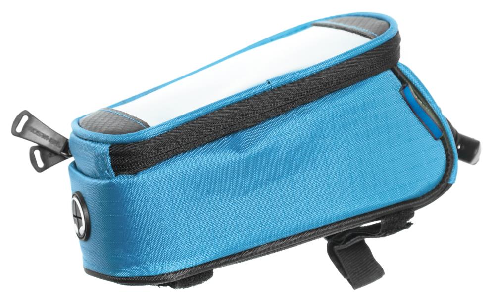 фото Велосипедная сумка roswheel на раму 195-90-100 мм синий (в комплекте аудио переходник)