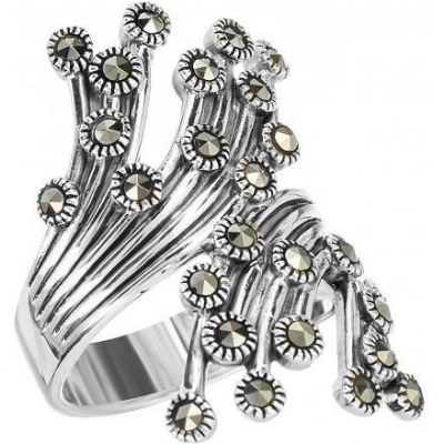 

Кольцо с марказитами из серебра р. 16,5 Марказит HR213-9731, HR213-9731