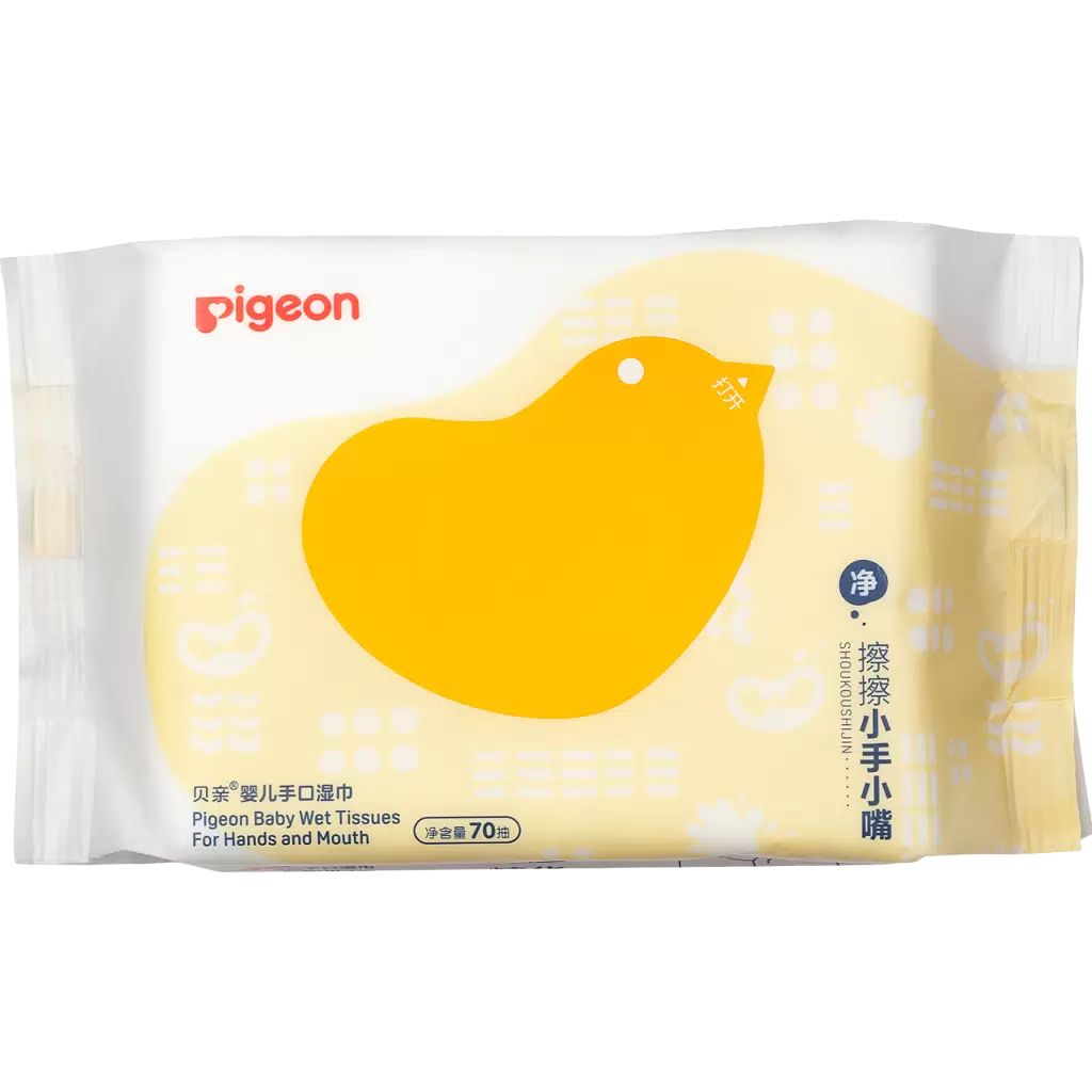 Детские влажные салфетки Pigeon Baby Wet Tissues For Hands And Mouth 70шт салфетки влажные salton 15 шт для очищения белой обуви и подошв 60 02