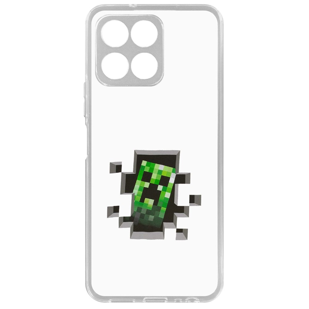 

Чехол-накладка Minecraft-Крипер для Honor X8 5G, Прозрачный
