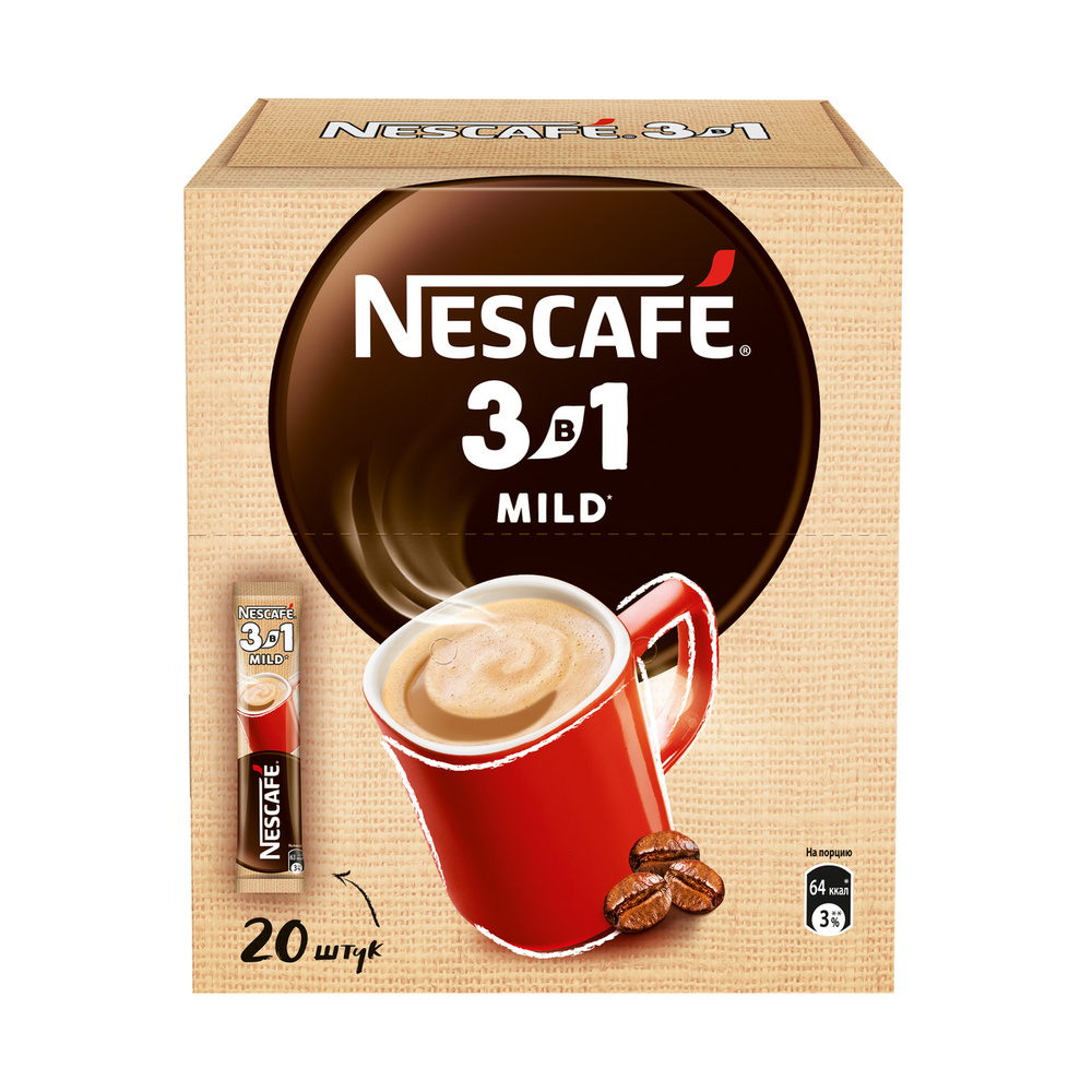 

Кофейный напиток Nescafe Крепкий 3 в 1 растворимый 14,5