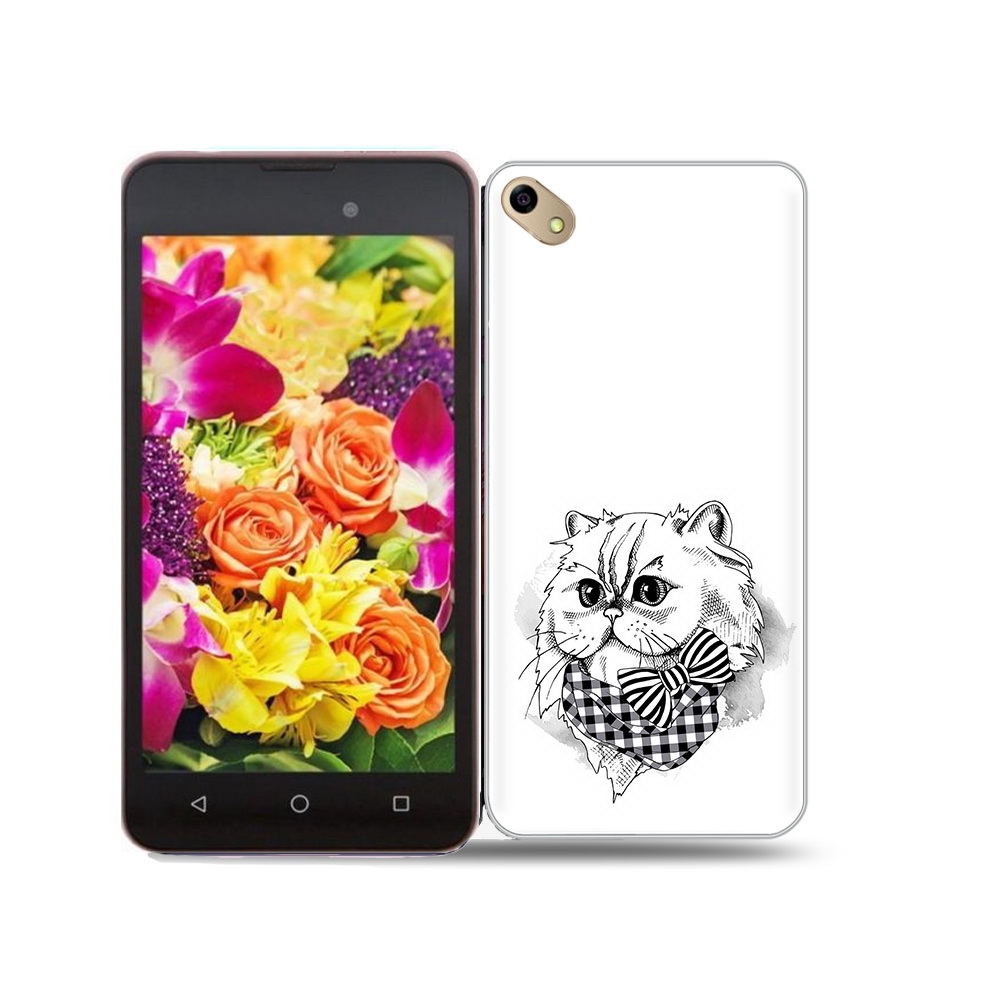 

Чехол MyPads Tocco для BQ 5035 нарисованная красивая кошечка, Прозрачный, Tocco