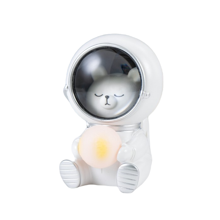 

Ночник "Мишка в космосе" LED 4000K батарейки LR44 белый 8.5х9,9х13.5 см