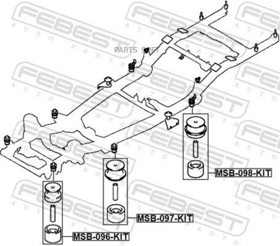 

Подушка Рамы Комплект FEBEST MSB097KIT