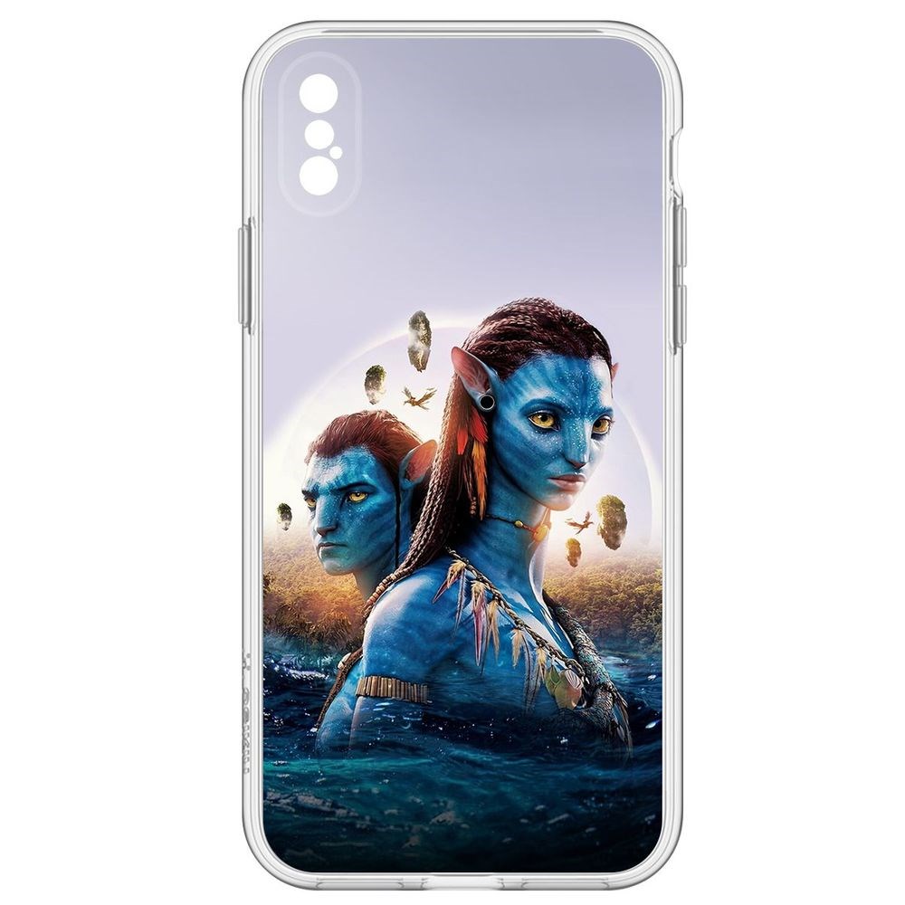

Чехол-накладка Аватар - Джейк и Нейтири для iPhone XS, Прозрачный