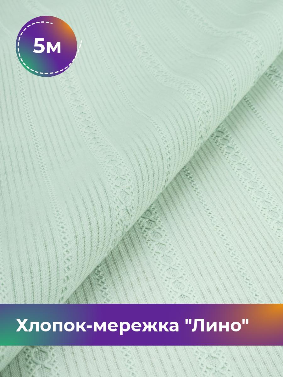 

Ткань Хлопок-мережка Лино Shilla, отрез 5 м * 150 см, зеленый 005, 18020451