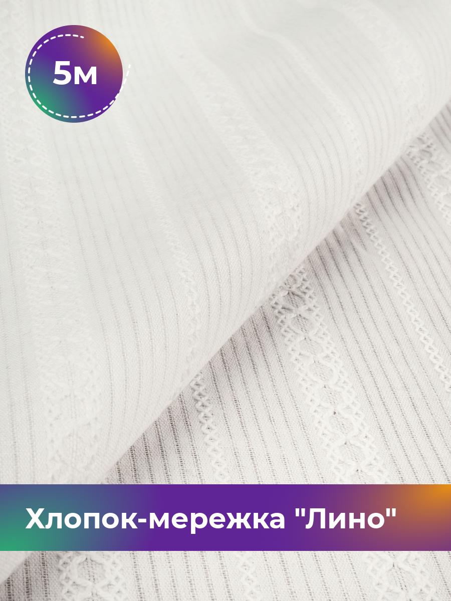 

Ткань Хлопок-мережка Лино Shilla, отрез 5 м * 150 см, белый 001, 18020451