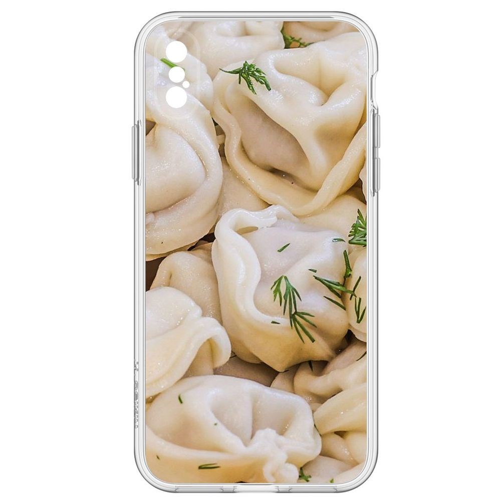 

Чехол-накладка Пельмешки для iPhone XS, Прозрачный