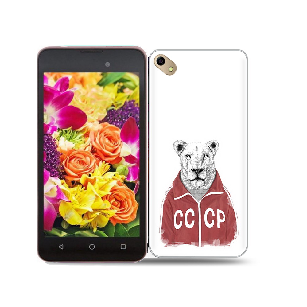 

Чехол MyPads Tocco для BQ 5035 львица ссср, Прозрачный, Tocco