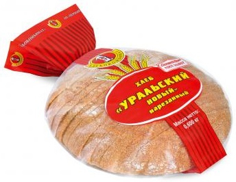 фото Хлеб серый 1 хлебокомбинат уральский новый ржано-пшеничный 600 г