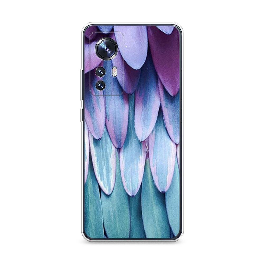 

Чехол на Xiaomi 12 "Синее перо", Фиолетовый;голубой, 312350-3