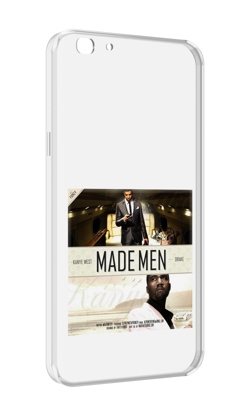 Чехол MyPads Kanye West & Drake - Made Men для Oppo A77/F3 (2017 год)