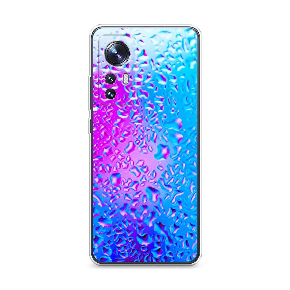 

Чехол на Xiaomi 12 "Капли на стекле", Голубой;розовый, 312350-3