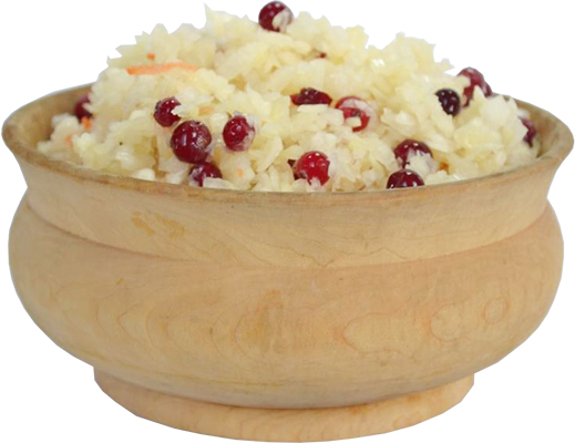 

Капуста квашеная с клюквой