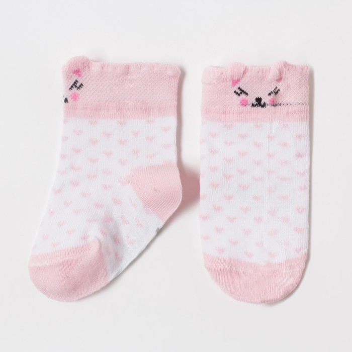

Носки детские Крошка Я «Кошечка», цвет белый, 8-10 см, Кошечка