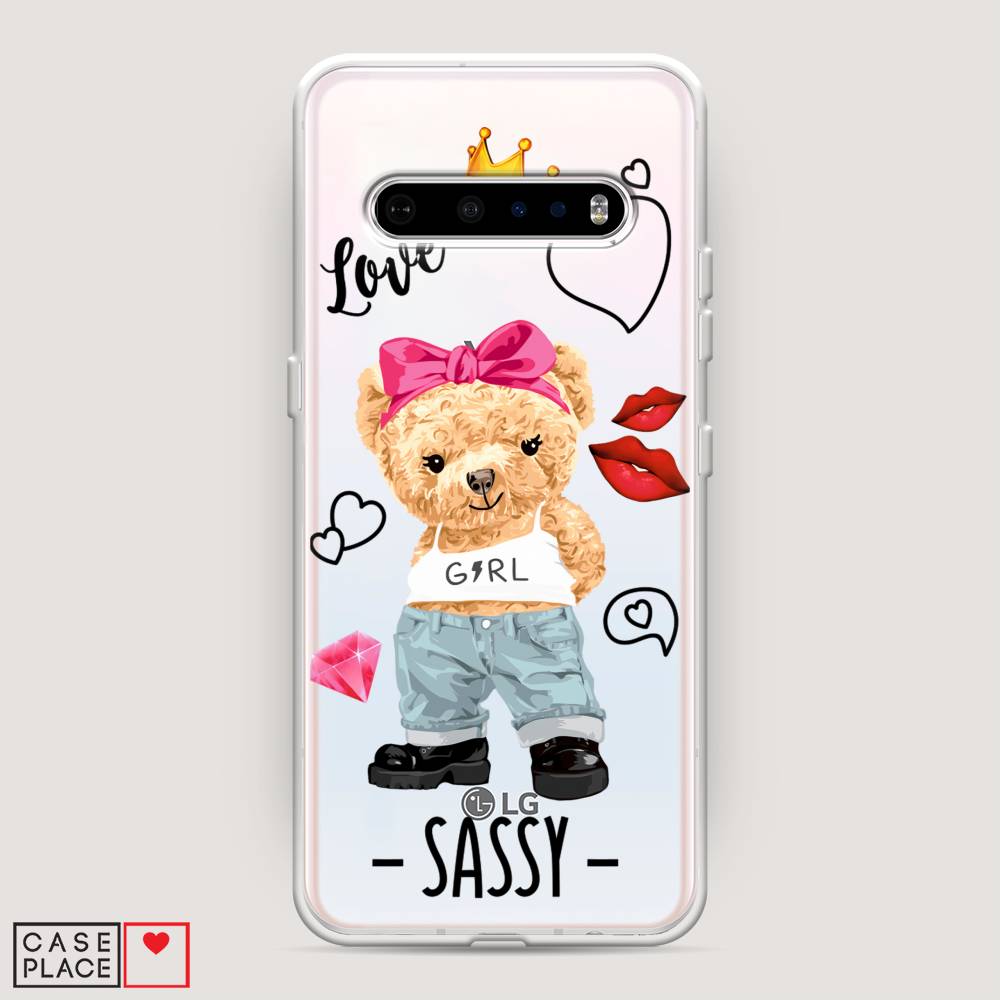 

Чехол на LG V60 "Sugar Mommy", Голубой;белый;розовый, 84250-6