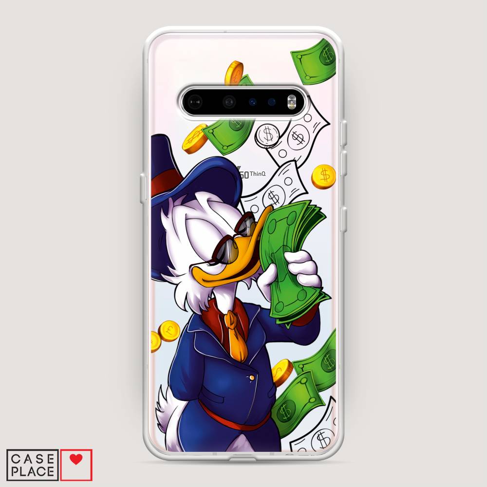 

Чехол на LG V60 "Scrooge McDuck with Money", Синий;зеленый;белый, 84250-6