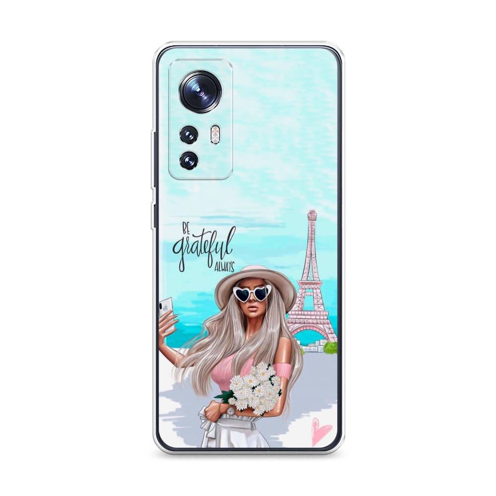 

Чехол на Xiaomi 12 "Селфи Париж", Голубой;бежевый, 312350-6