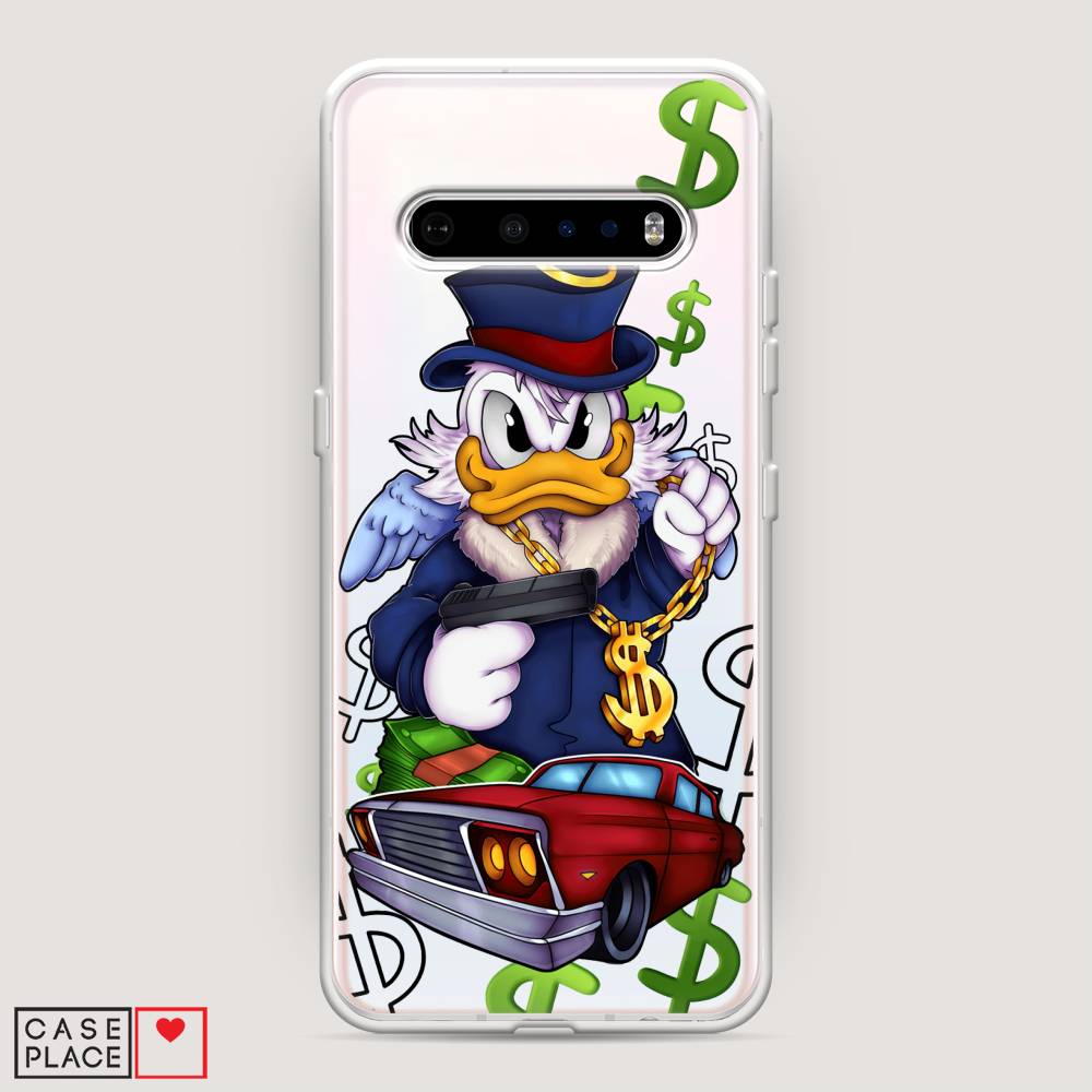 

Чехол на LG V60 "Scrooge McDuck with a Gold Chain", Красный;синий;белый, 84250-6