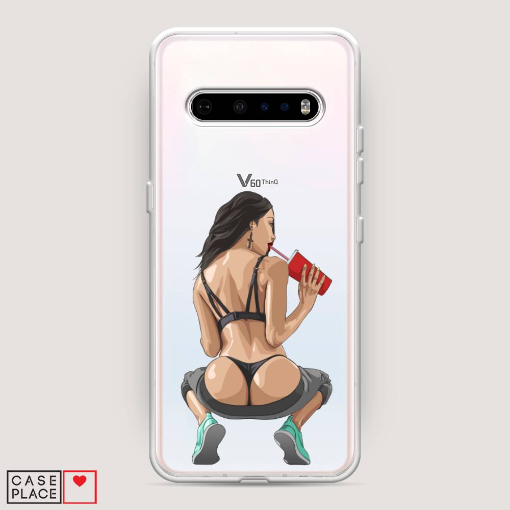 

Чехол на LG V60 "Сочные булочки", Бежевый;красный;черный, 84250-6
