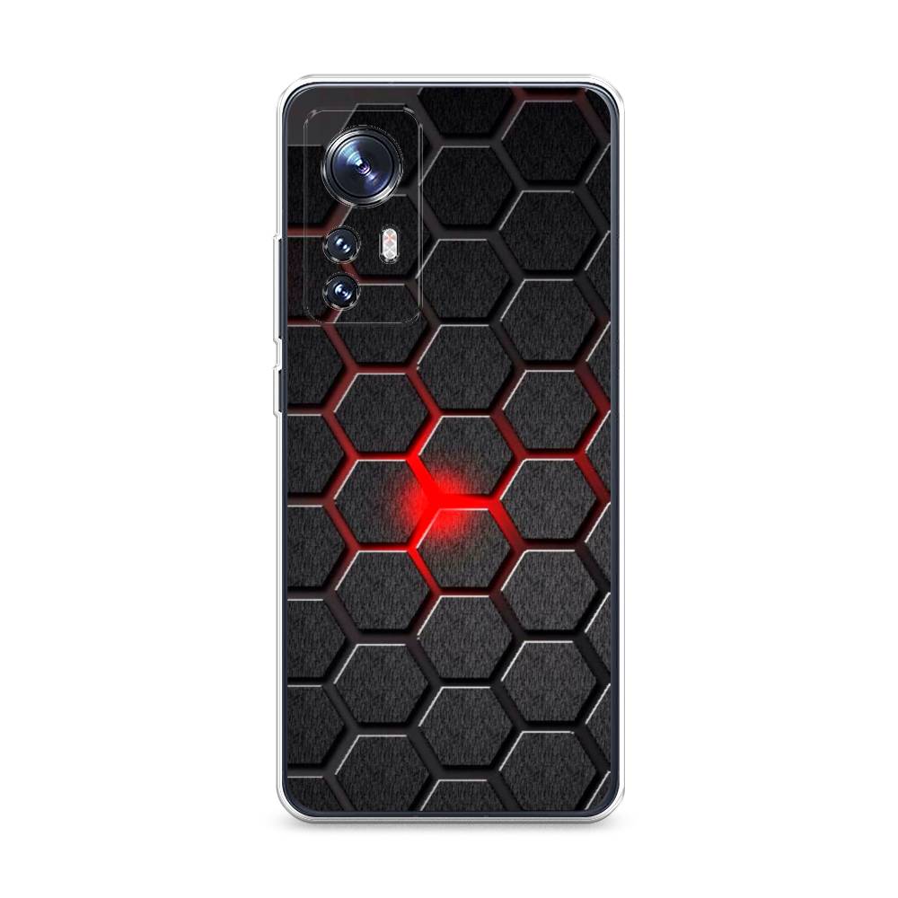 

Чехол на Xiaomi 12 "Соты красные", Красный;черный;серый, 312350-3