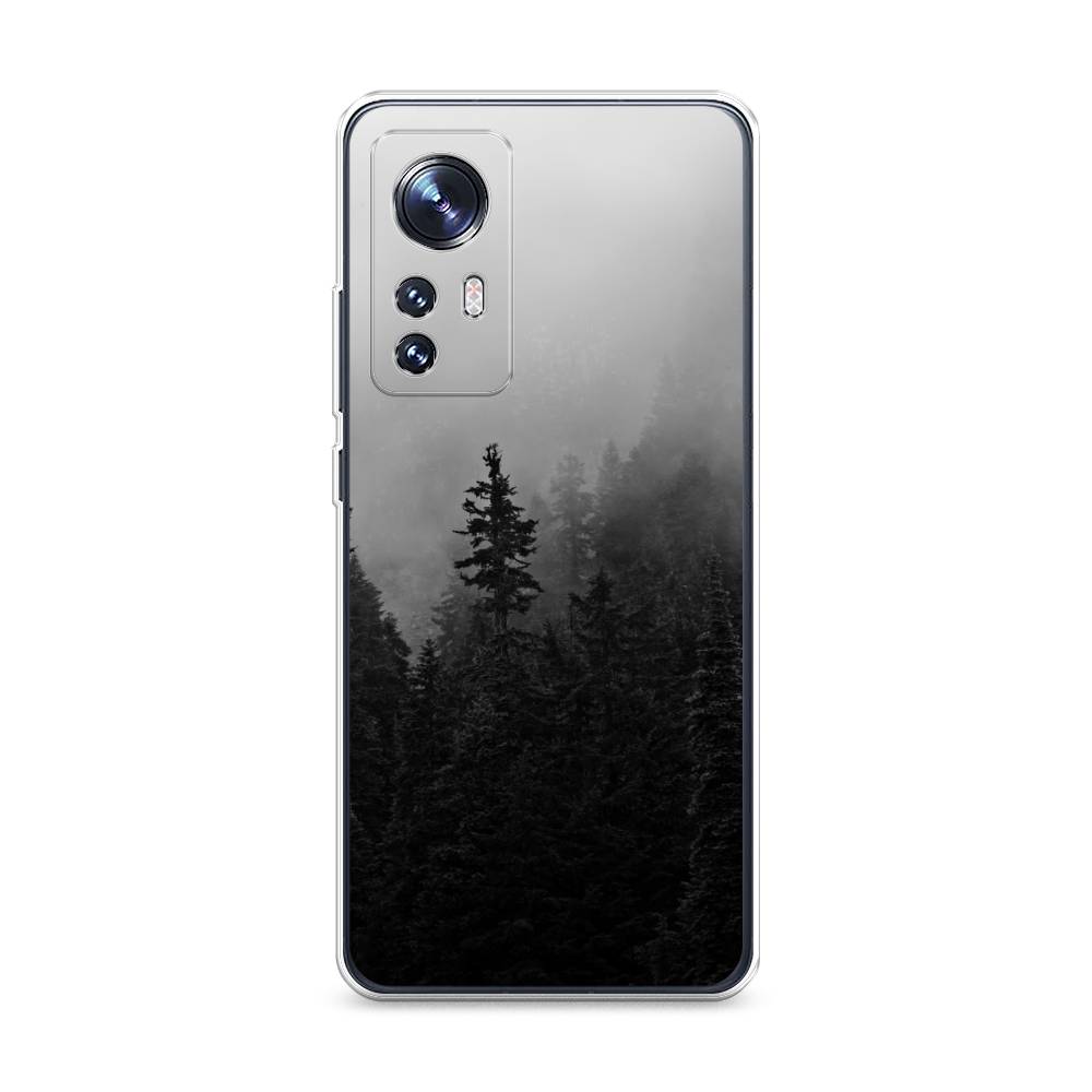 

Чехол на Xiaomi 12 "Туманный лес", Серый;черный, 312350-2
