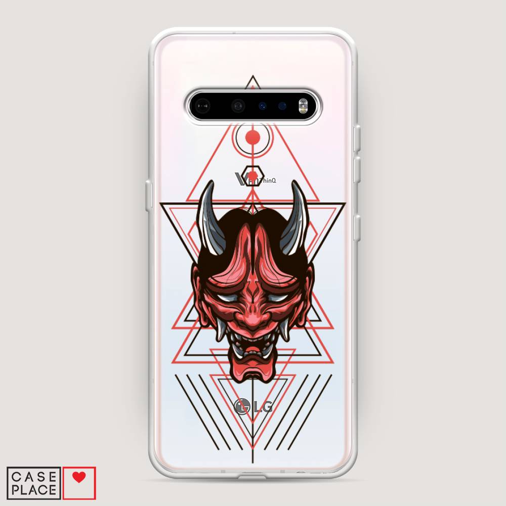 

Чехол на LG V60 "Hanya Oni mask", Серый;красный;черный, 84250-4