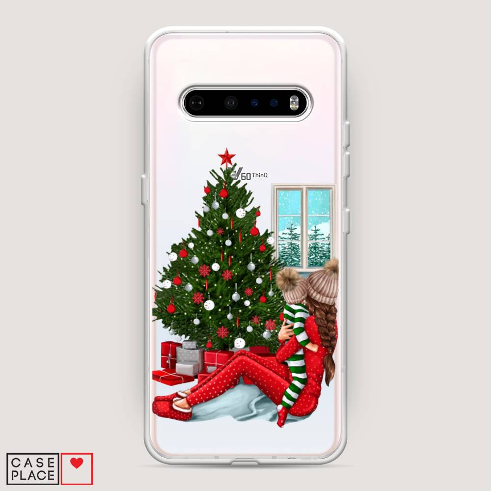 

Чехол на LG V60 "Новый год с мамой", Красный;зеленый;голубой, 84250-6