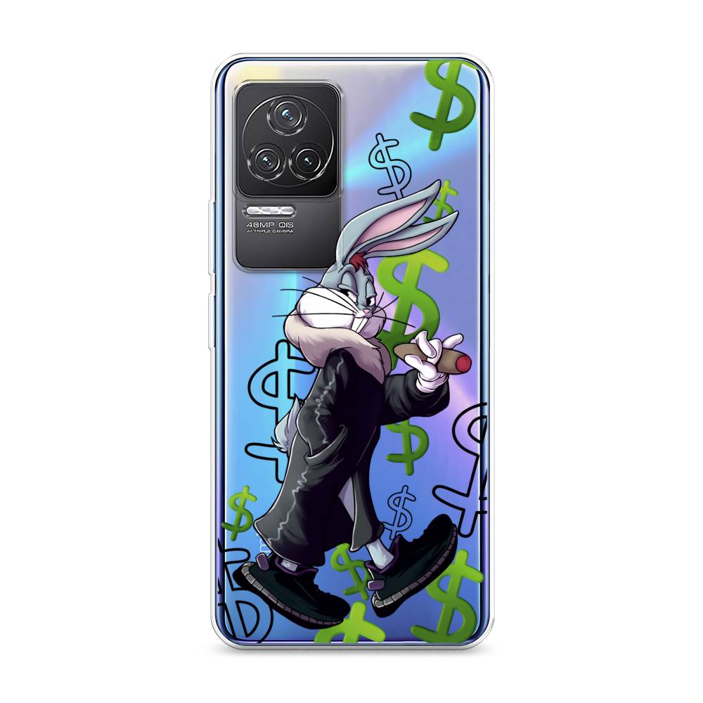 

Чехол на Xiaomi Redmi K50 "Rich Bugs Bunny", Зеленый;черный;голубой, 312250-6
