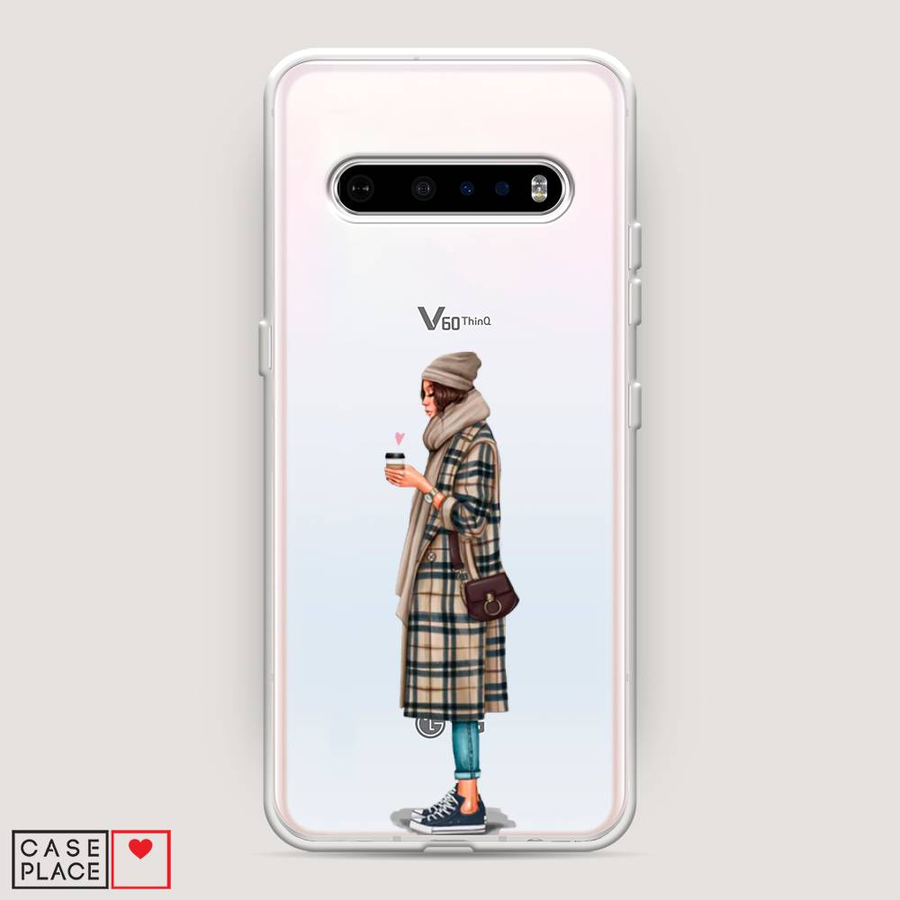 

Чехол на LG V60 "Утренний кофе", Коричневый;бежевый, 84250-6