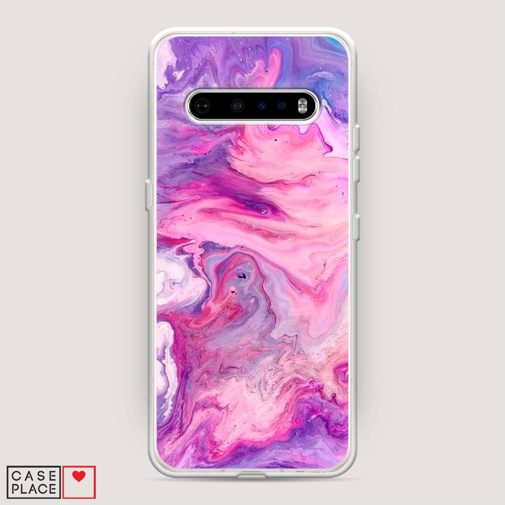 

Чехол на LG V60 "Нежно-розовая абстракция", Розовый, 84250-3